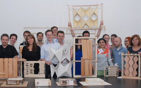 Das Studierendenteam von Prof. Stieldorf der TU Wien wird am Solar Decathlon im Oktober 2013 teilenehmen. (Bildquelle: TU Wien)  